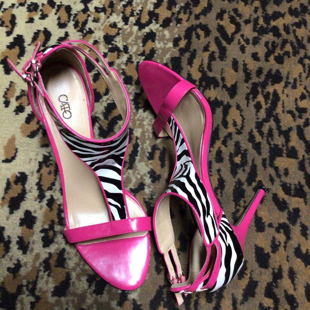 11 Zebra Print Pink Heels